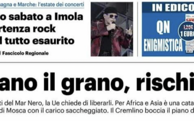 Anche oggi prima pagina coi russi cattivi che fanno cose.