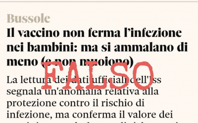 I bambini vaccinati sia ammalano di più’ dei bambini non vaccinati