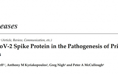 Nuovo studio preprint a cura del dr Peter McCullough: “La proteina spike (soprattutto indotta da mRNA), nella patogenesi di malattie neurodegenerative”