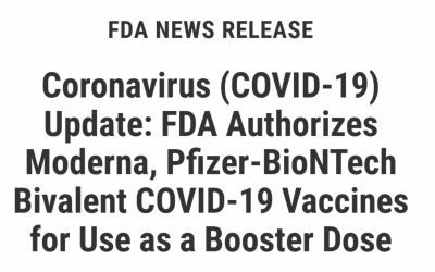 La FDA ha concesso l’autorizzazione d’ “uso di emergenza” per i “booster” aggiornati Pfizer e Moderna